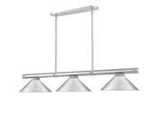 Vanguard 3 Light Billiard in Brushed Nickel