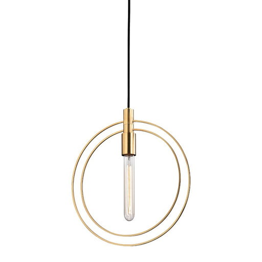Masonville Large Pendant in Aged Brass