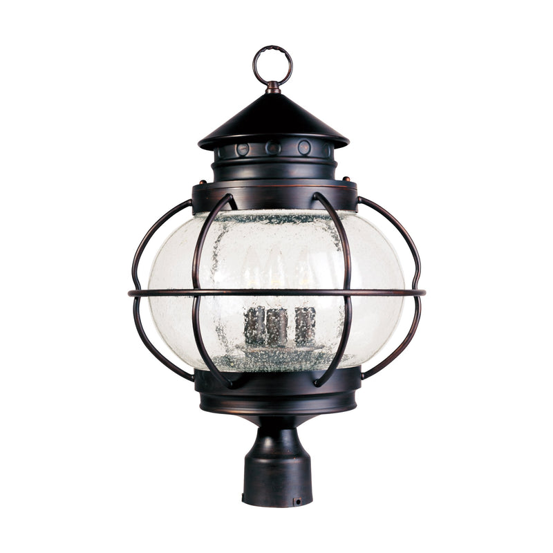 Portsmouth 22" 3 Light Outdoor Post Lantern in Oil Rubbed Bronze