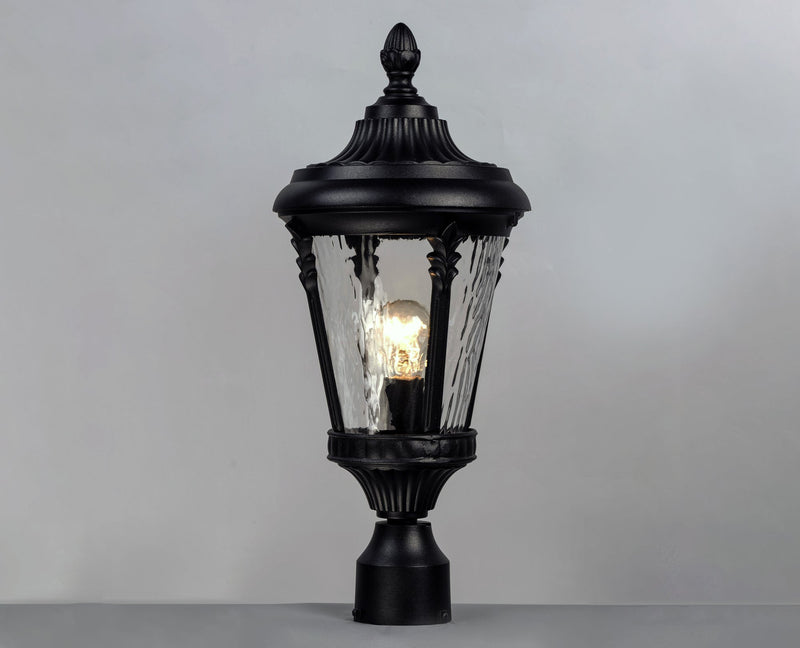 Sentry 1 Light Outdoor Post Lantern in Black