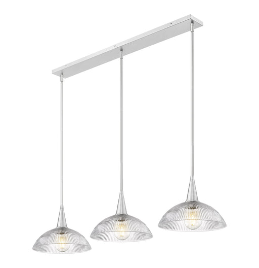 Lunelle 3 Light 52" Linear Pendant in Brushed Nickel