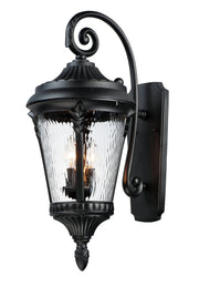 Sentry 3 Light Outdoor Wall Sconce in Black