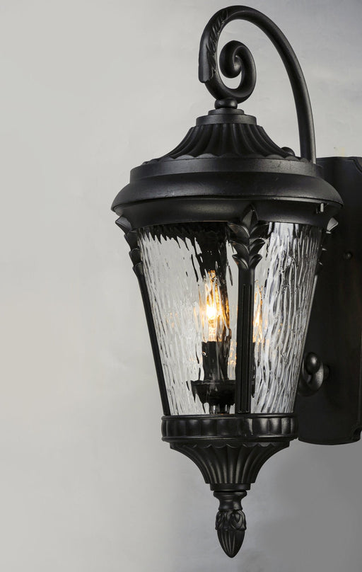 Sentry 3 Light Outdoor Wall Sconce in Black