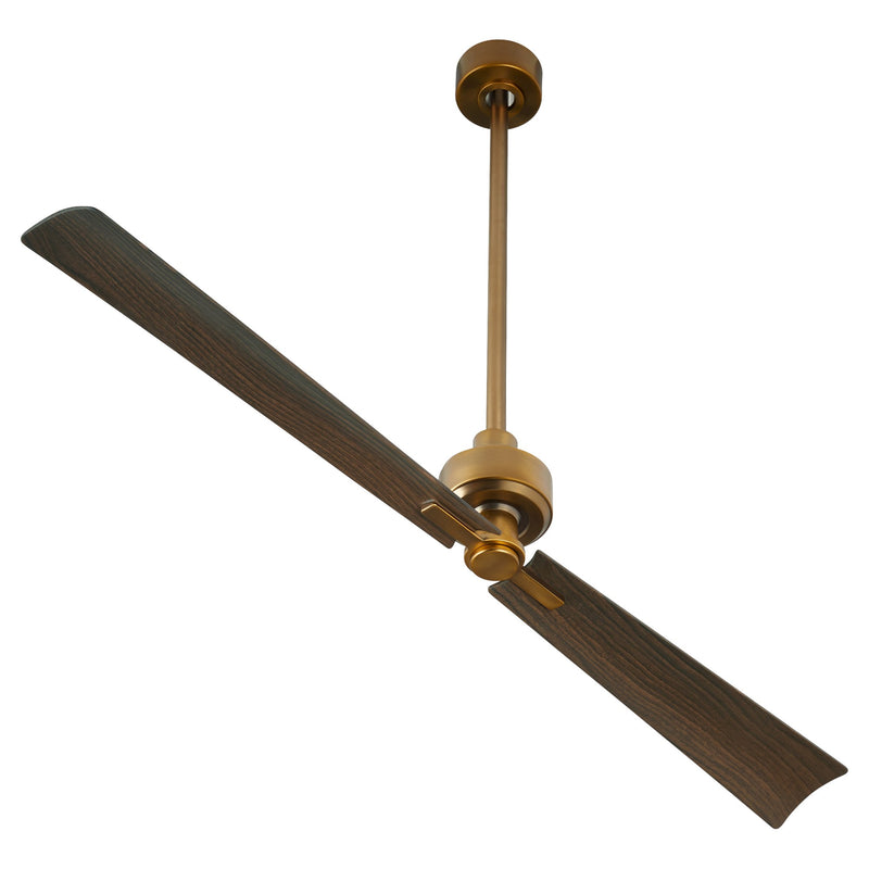 Twain 56" 2-Blade Ceiling Fan in Brushed Brass