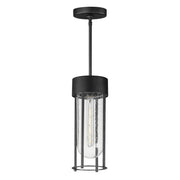 Millennial 1 Light Outdoor Pendant in Black