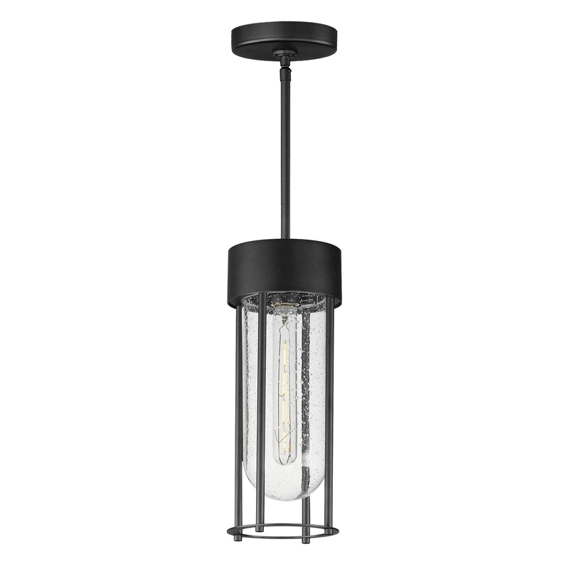 Millennial 1 Light Outdoor Pendant in Black