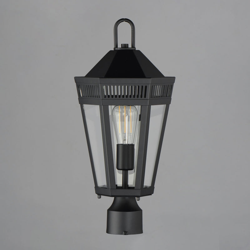 Oxford 1 Light Outdoor Post Lantern in Black
