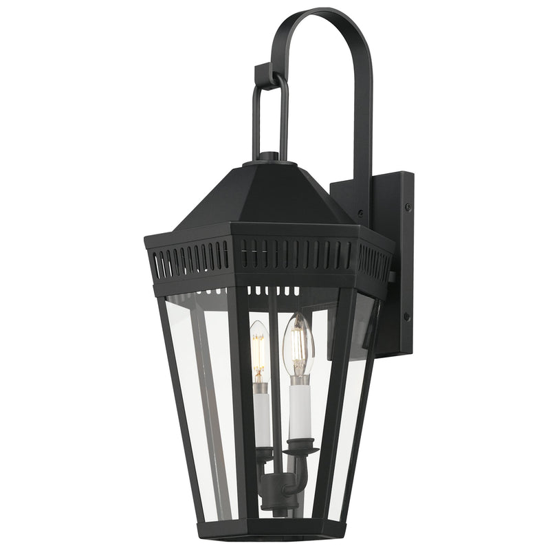 Oxford 23" 2 Light Outdoor Wall Sconce in Black