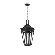 Oxford 1 Light Outdoor Pendant in Black