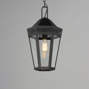 Oxford 1 Light Outdoor Pendant in Black