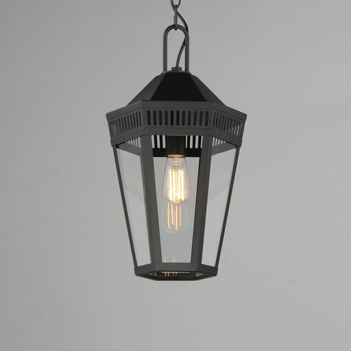 Oxford 1 Light Outdoor Pendant in Black