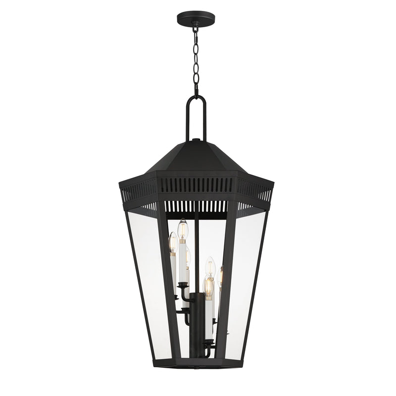 Oxford 6 Light Outdoor Pendant in Black
