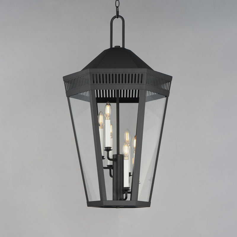 Oxford 6 Light Outdoor Pendant in Black