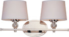 Rondo Two Light Bath Vanity in Polished Nickel