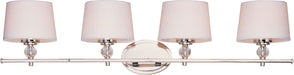 Rondo Four Light Bath Vanity in Polished Nickel