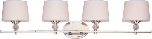 Rondo Four Light Bath Vanity in Polished Nickel