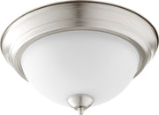 13" Satin Opal Ceiling Mount in Satin Nickel