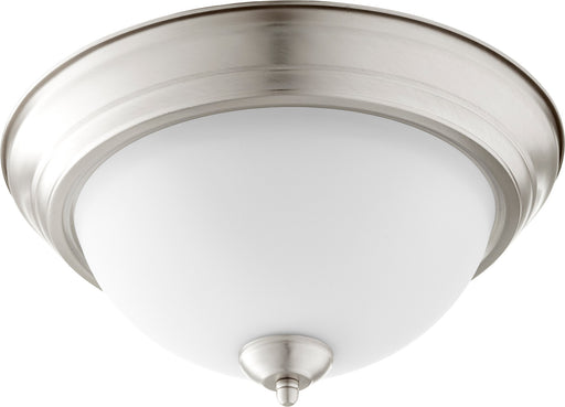 13" Satin Opal Ceiling Mount in Satin Nickel