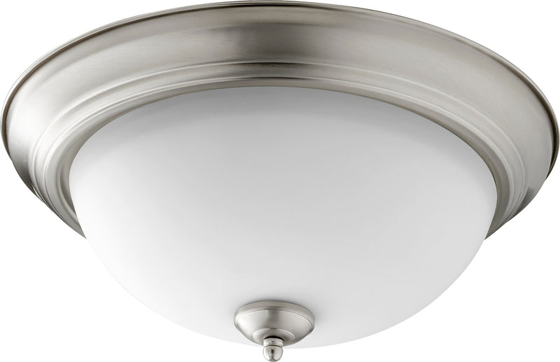 15" Satin Opal Ceiling Mount in Satin Nickel