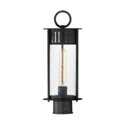 Windsor 1 Light Outdoor Post Lantern in Black Patina