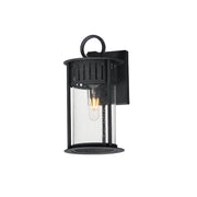 Windsor 1 Light Small Outdoor Wall Sconce in Black Patina