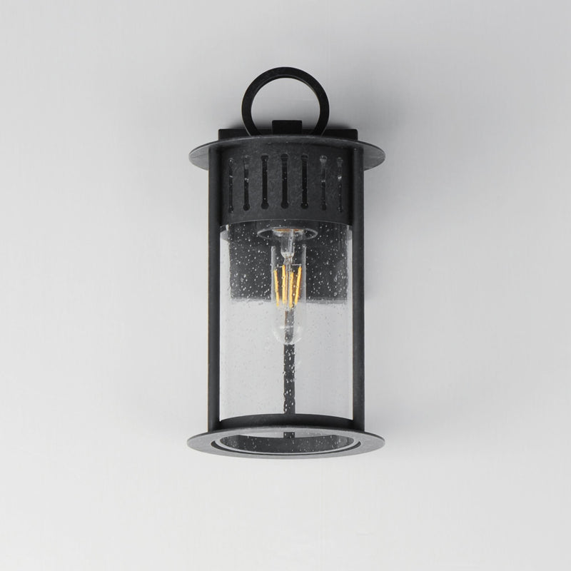Windsor 1 Light Small Outdoor Wall Sconce in Black Patina