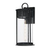 Windsor 1 Light Large Outdoor Wall Sconce in Black Patina