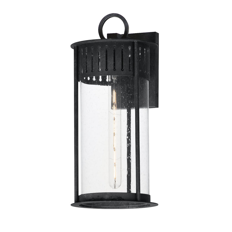 Windsor 1 Light Large Outdoor Wall Sconce in Black Patina