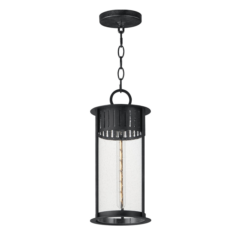 Windsor 1 Light Outdoor Pendant in Black Patina