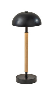 Ronny LED Cordless Table Lamp in Natural Wood & Black