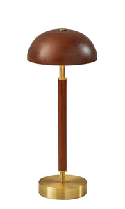 Ronny LED Cordless Table Lamp in Walnut