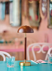 Ronny LED Cordless Table Lamp in Walnut