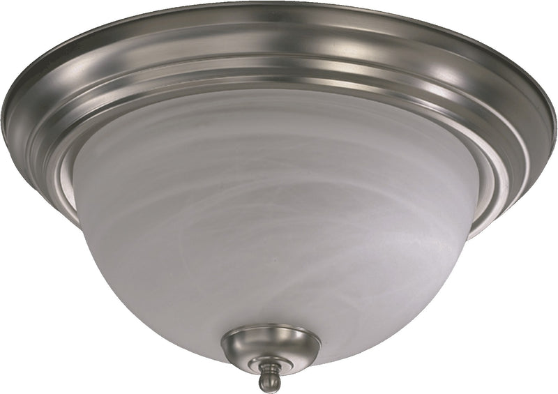 15" Faux Alabaster Ceiling Mount in Satin Nickel
