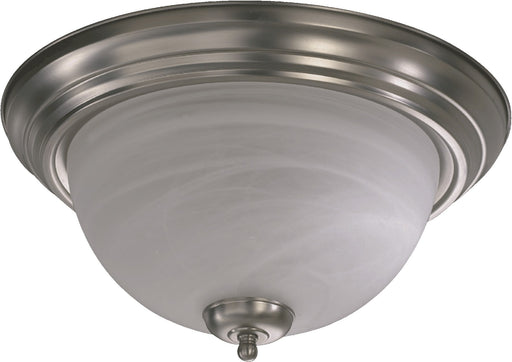 15" Faux Alabaster Ceiling Mount in Satin Nickel
