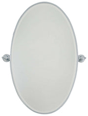 Pivoting Mirrors 27" Oval Mirror in Chrome
