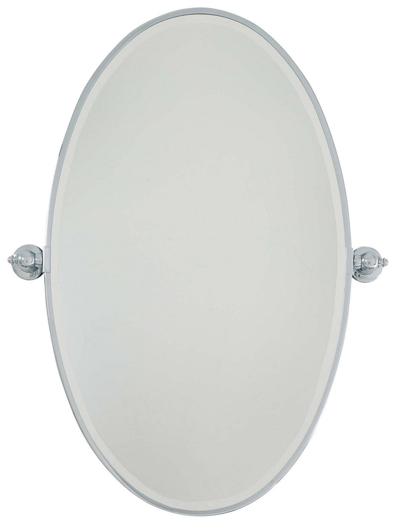 Pivoting Mirrors 27" Oval Mirror in Chrome