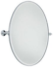 Pivoting Mirrors 31" Oval Mirror in Chrome