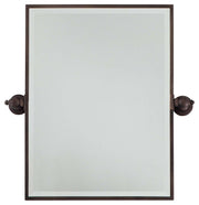 Pivoting Mirrors 23.5" Rectangular Mirror in Dark Brushed Bronze