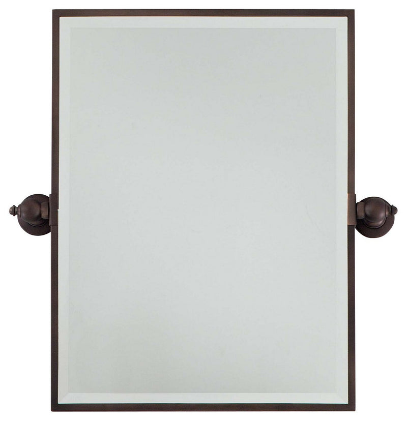 Pivoting Mirrors 23.5" Rectangular Mirror in Dark Brushed Bronze