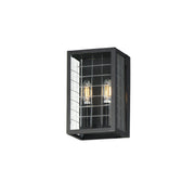 Magnus 2 Light Outdoor Pocket Wall Sconce in Black