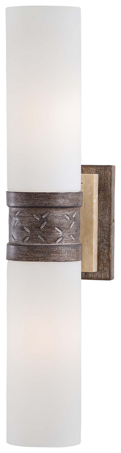 Compositions 2-Light Bath Vanity Light in Aged Patina Iron