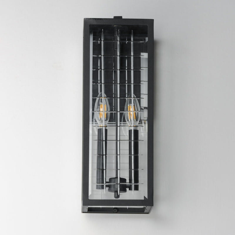 Magnus 2 Light Outdoor Wall Sconce in Black