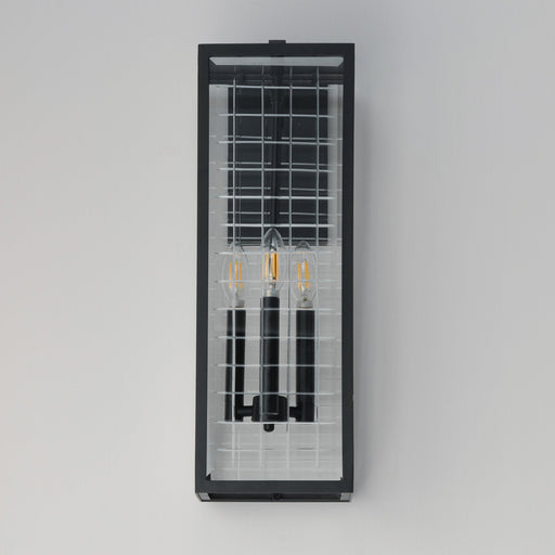 Magnus 3 Light Outdoor Wall Sconce in Black