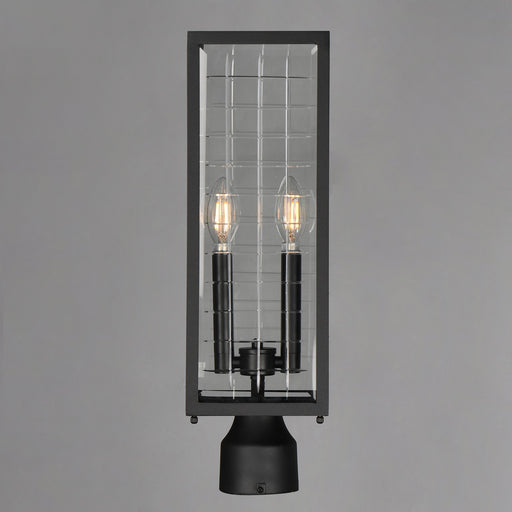 Magnus 2 Light Outdoor Post Lantern in Black