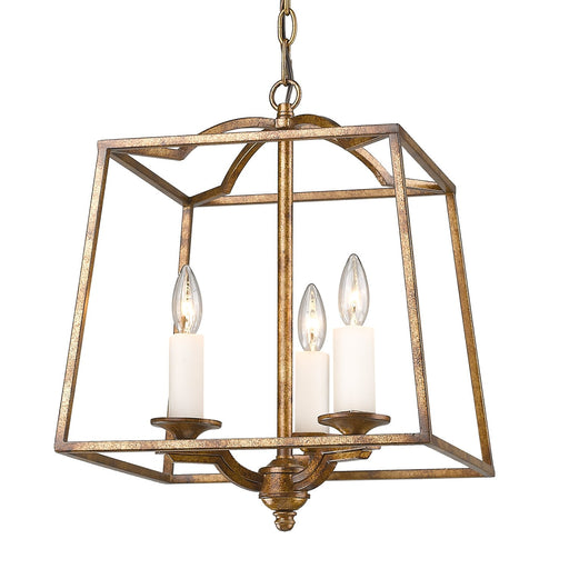 Athena 3-Light Chandelier in Grecian Gold