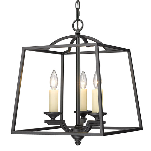 Athena 3-Light Chandelier in Natural Black