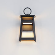 Pagoda Small LED Outdoor Wall Sconce in Black