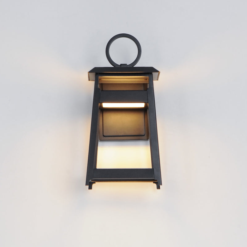 Pagoda Small LED Outdoor Wall Sconce in Black