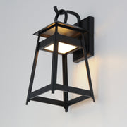 Pagoda Medium LED Outdoor Wall Sconce in Black