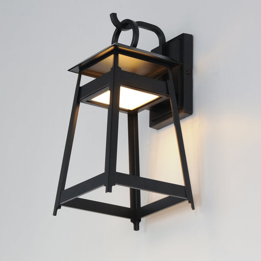 Pagoda Medium LED Outdoor Wall Sconce in Black